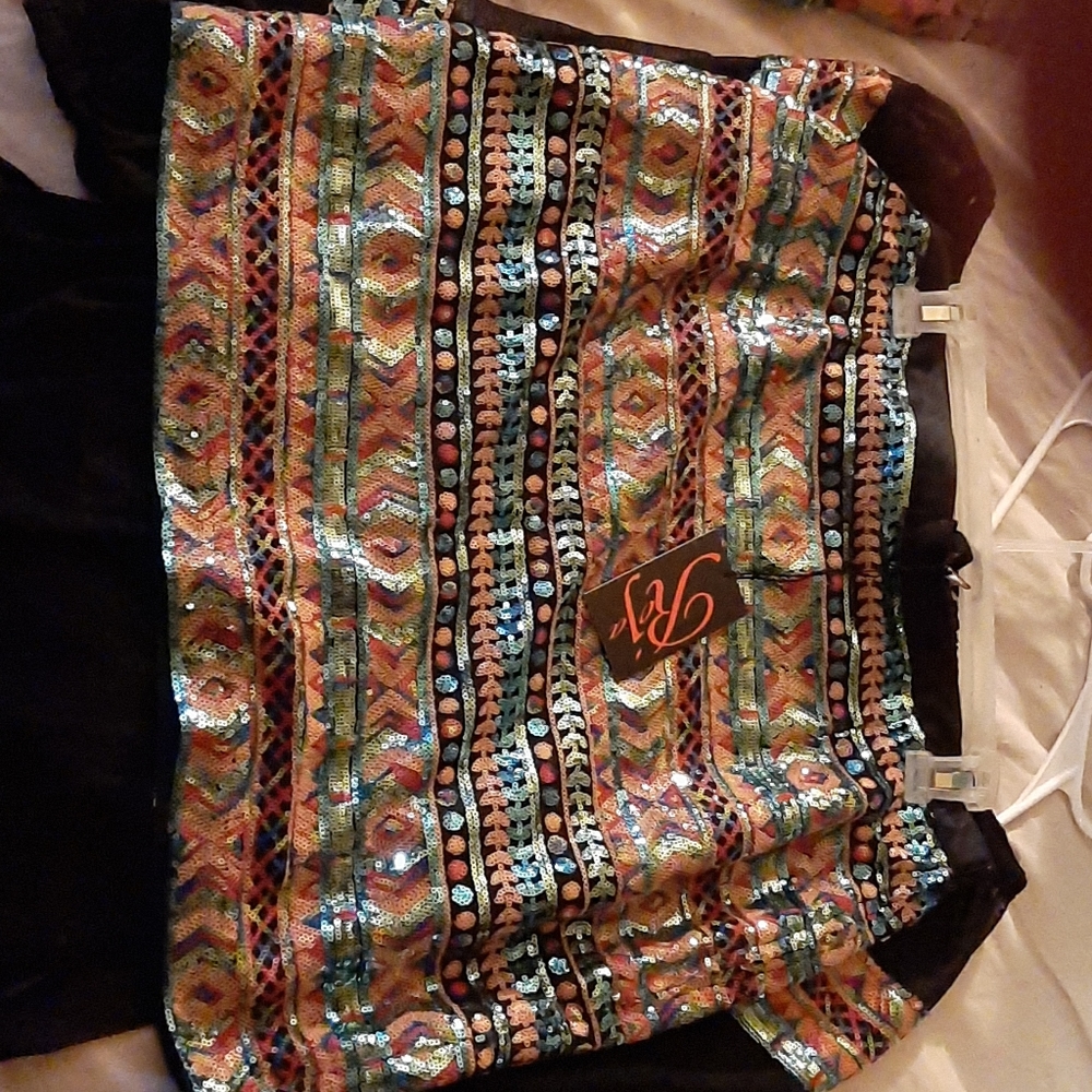 ROJA ,  L  gypsy wagon fest  multi colored skirt